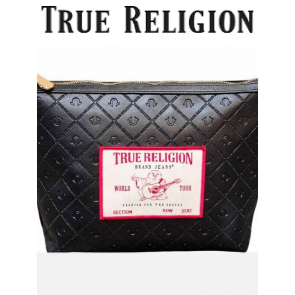 True‎ Religion World Tour Buddha Patch Logo Cosmetic Bag